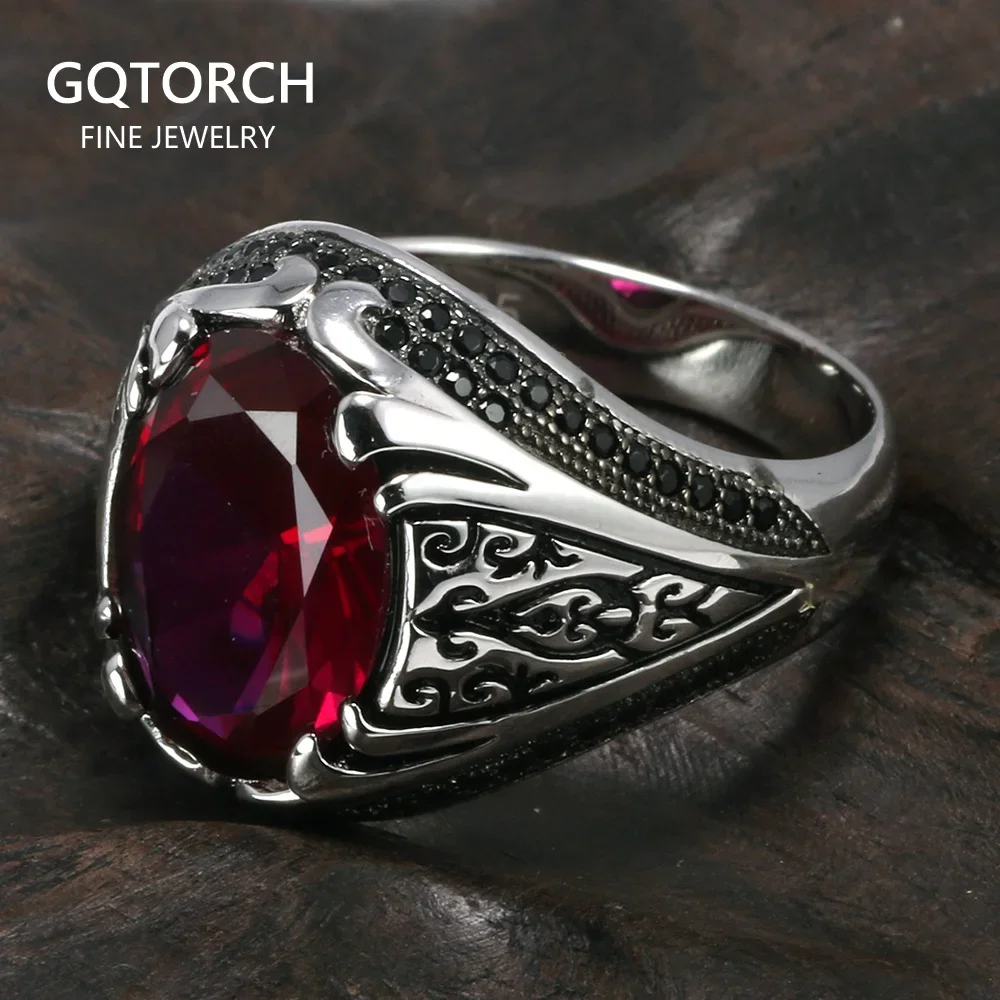 Silver Rings Guaranteed 925 Silver Rings Luxury Turkish Jewellery For Men And Women With Zircon Stone Retro Vintage Rings