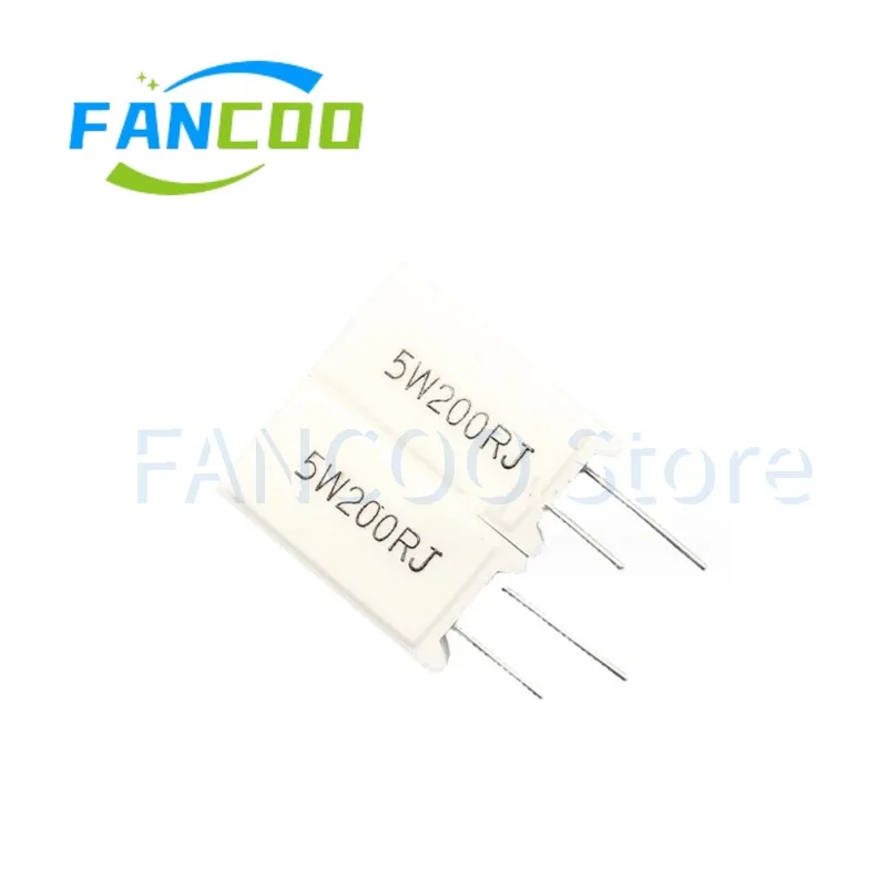 Vertical cement 5W 5% Cement Ceramic Resistor 5W 0.02RJ 0.05RJ 0.1RJ 0.15RJ 0.22RJ 0.33RJ 0.47RJ 0.5RJ &Omega;J 1RJ 1.2RJ 1.5RJ 10pcs cement resistor