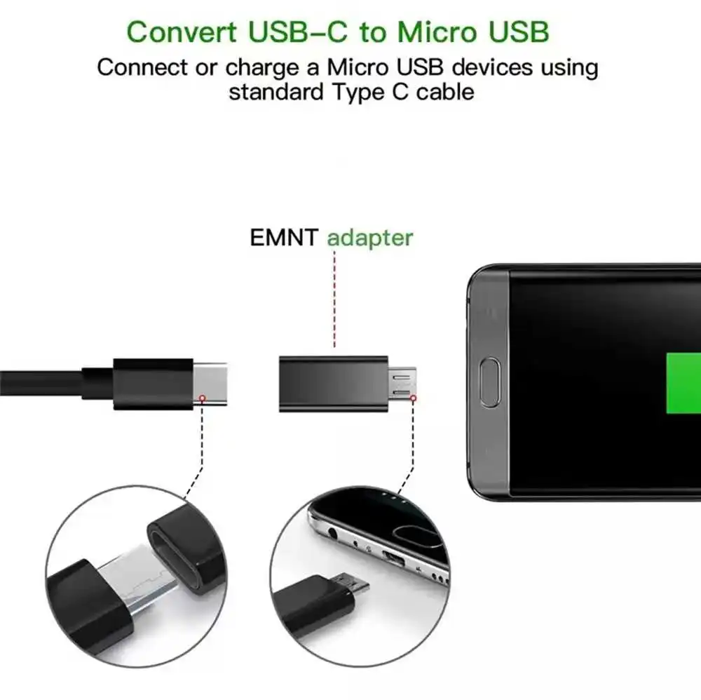 Nonmeio Micro USB OTG Adapter Micro USB To USB Type C For Xiaomi Huawei Samsung USB C Adapter Micro USB OTG NM56893 phone to hdmi converter