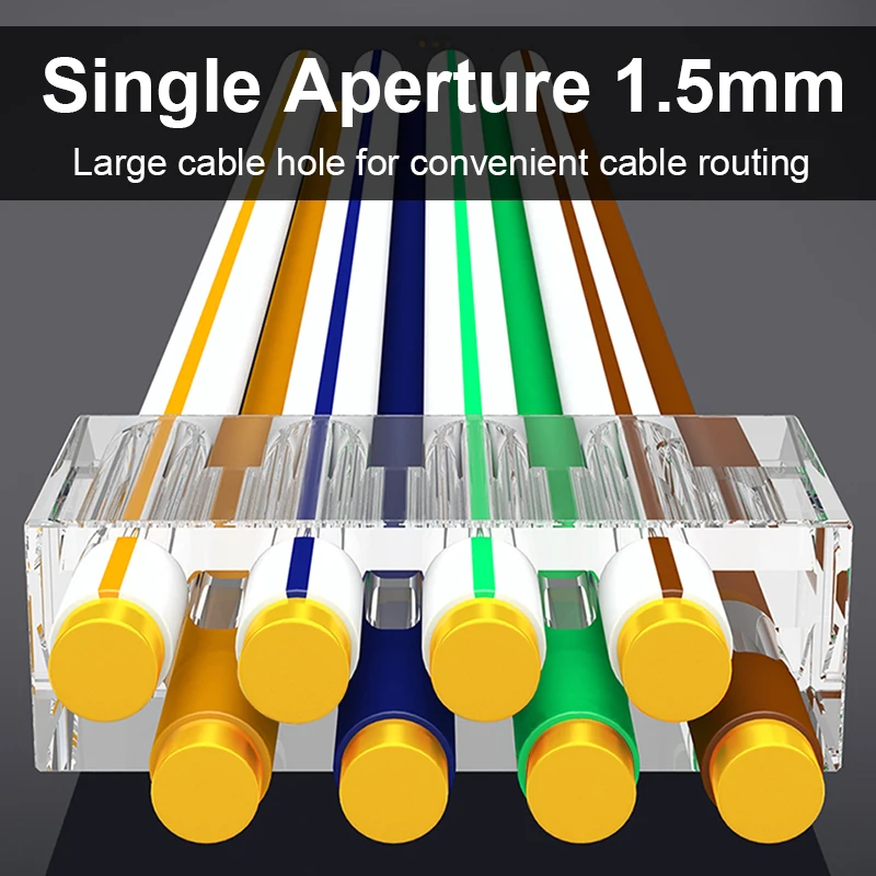ONTi 10/50/100pcs CAT5E CAT6 CAT7 Plug RJ45 Connector 50U Gold Plated End Pass Through Network Cable Modular 8P8C Connector — view 2