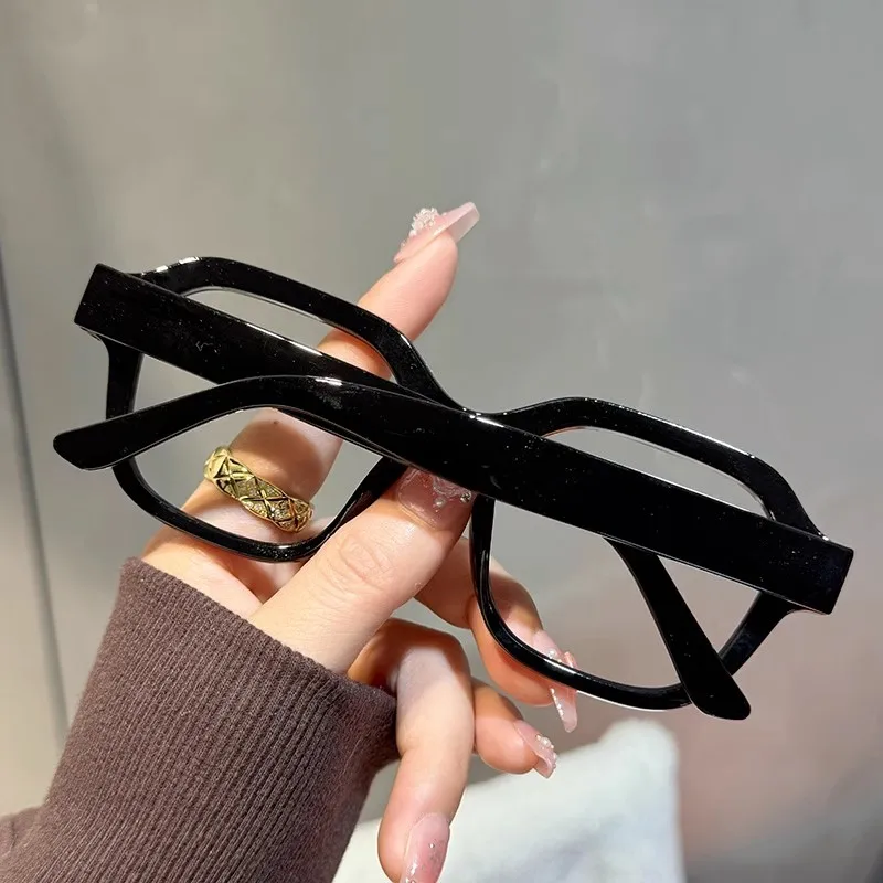 Retro Korea Style Eyeglasses Frame Student Transparent Oversized Computer Glasses Women Men Blue Light Blocking