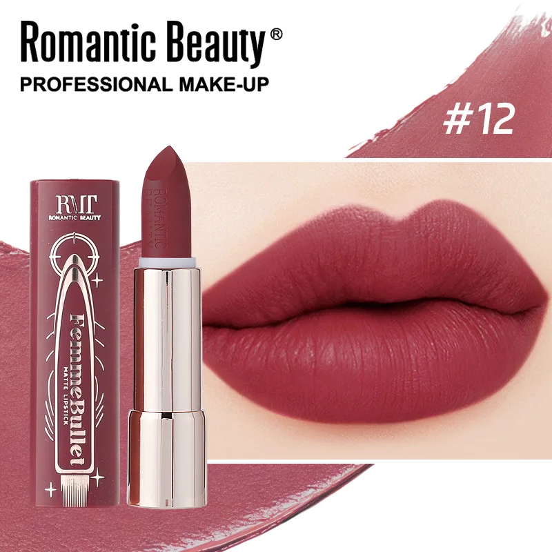 Batom líquido fosco de 6 cores – batom fosco resistente a transferência, fórmula altamente pigmentada, à prova de manchas e desgaste duradouro 12