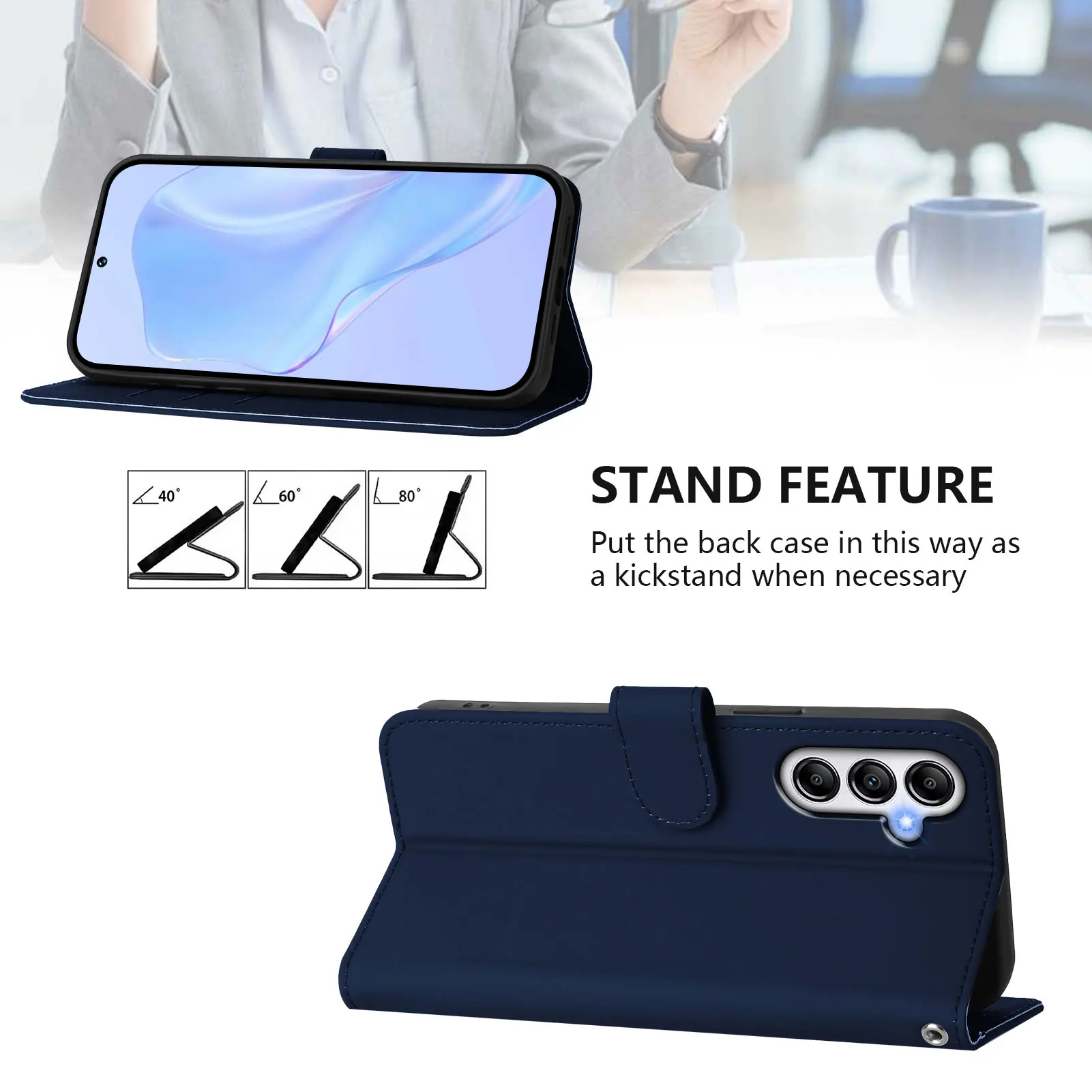 Premium Flip Wallet Leather Phone Case with Card Slots - Elegant Cover s