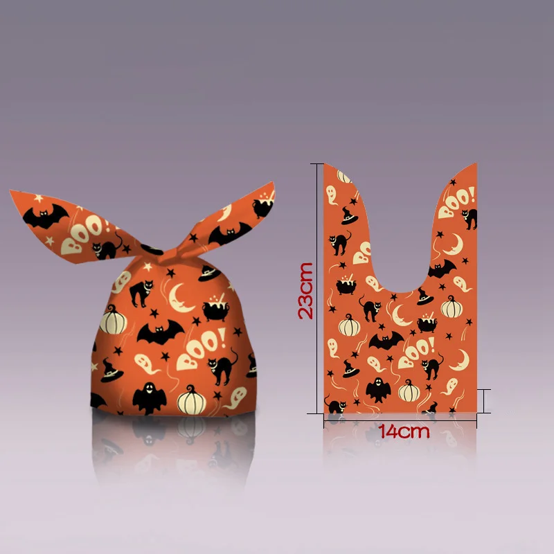 10/20 stücke Halloween Candy Taschen Kaninchen Ohr Kunststoff Tasche Für Kinder Geschenk Kekse Cookies Dessert DIY Verpackung Liefert backen Decor – Detail 5