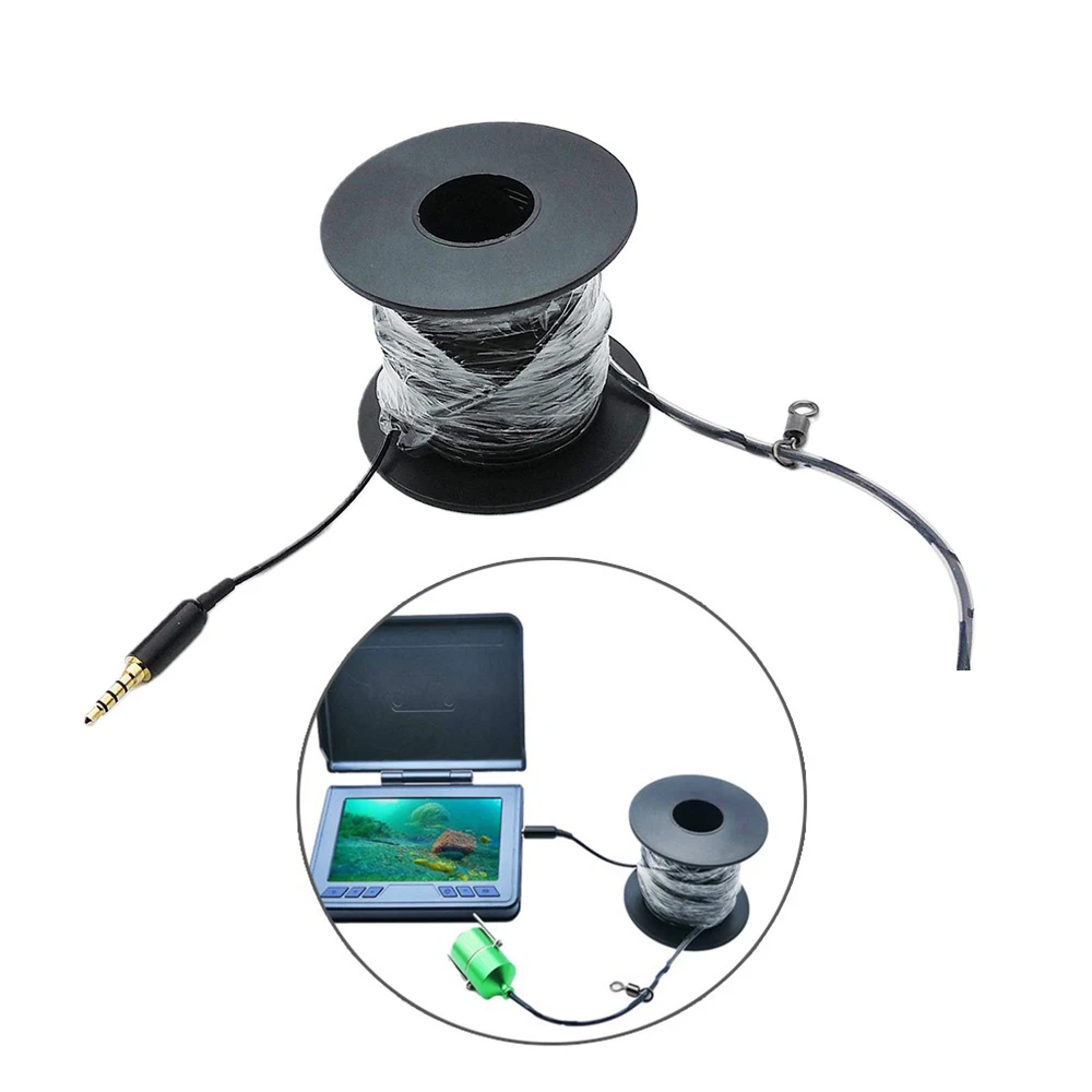 Fishing Camera Cable 15m/20m/30m for Fish Finder 3.5mm Earphone HD/SD Transmission Wire fishing accessories,fish finder