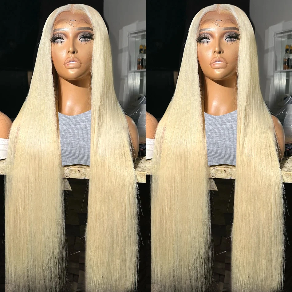 

13x6 Honey Blonde Color Lace Front Human Hair Wigs for Women 30 inch 613 Transparent Brazilian 13x4 Bone Straight Frontal Wig