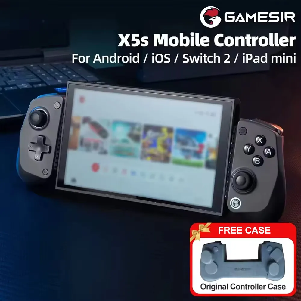 GameSir X5s Wireless Mobile Gaming Controller for Android iOS PC Gamepads Nintendo Switch 2/1 Controle 6-Axis Gyro HD Rumble