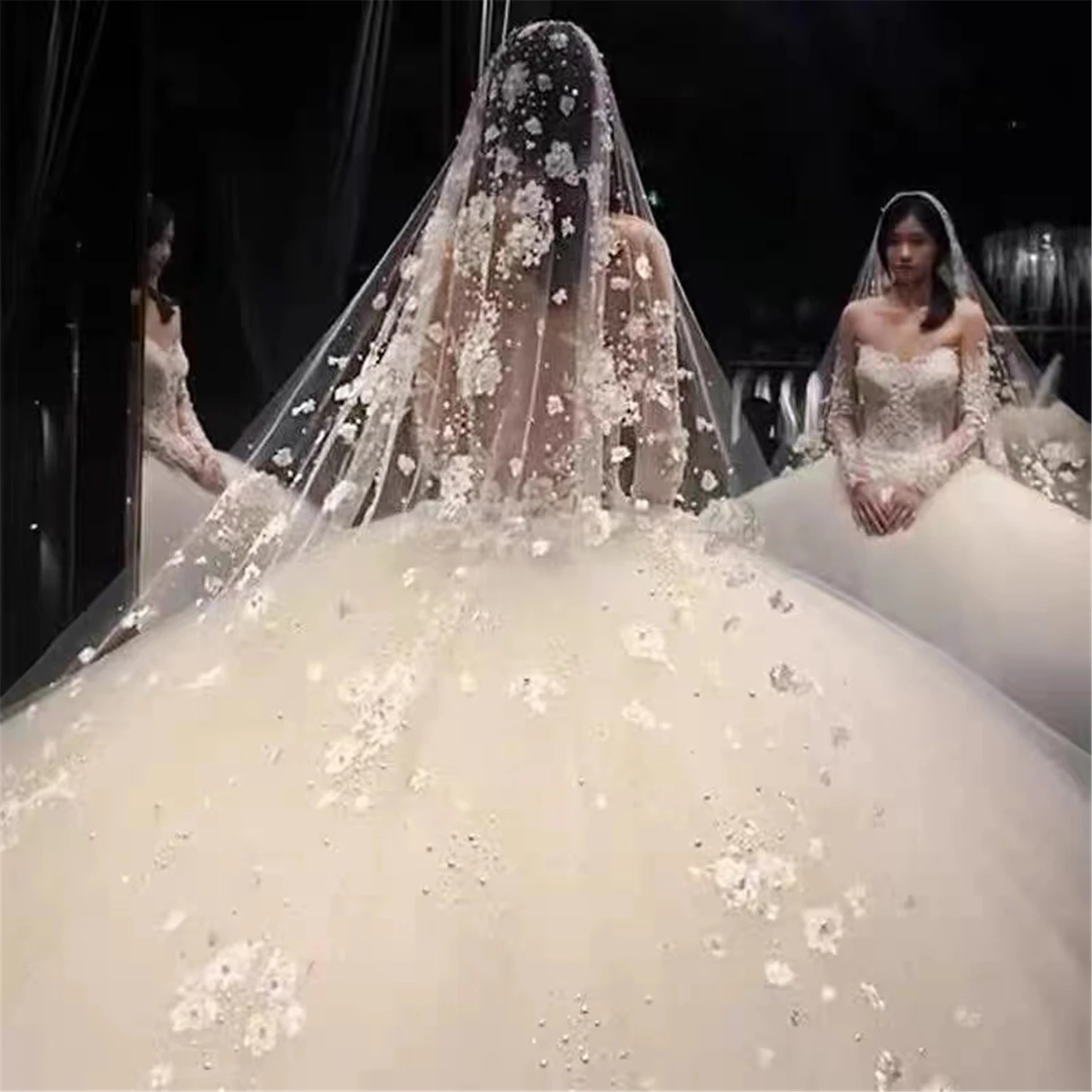 トリートドレッシング ウエディングベール 80×120cm 蝶々