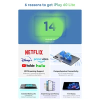Alldocube iplay 60 Lite 10.95inch Tablet 2-in-1 Android 14 AI Dual Camera Learning Game 4G LTE 4GB+8GB of Virtua RAM 128GB ROM 2