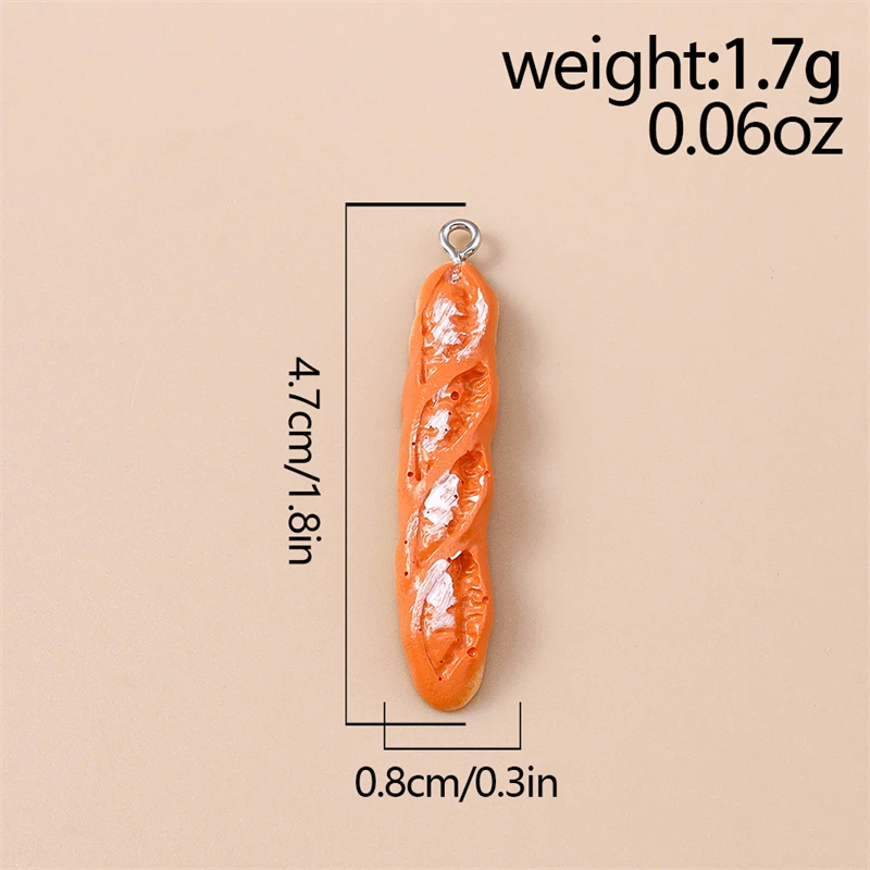 귀여운 음식 모양 레진 참 20개, 아침 식사 빵 참 펜던트, 쥬얼리 제작, 목걸이, 귀걸이, 팔찌, DIY 공예 용품