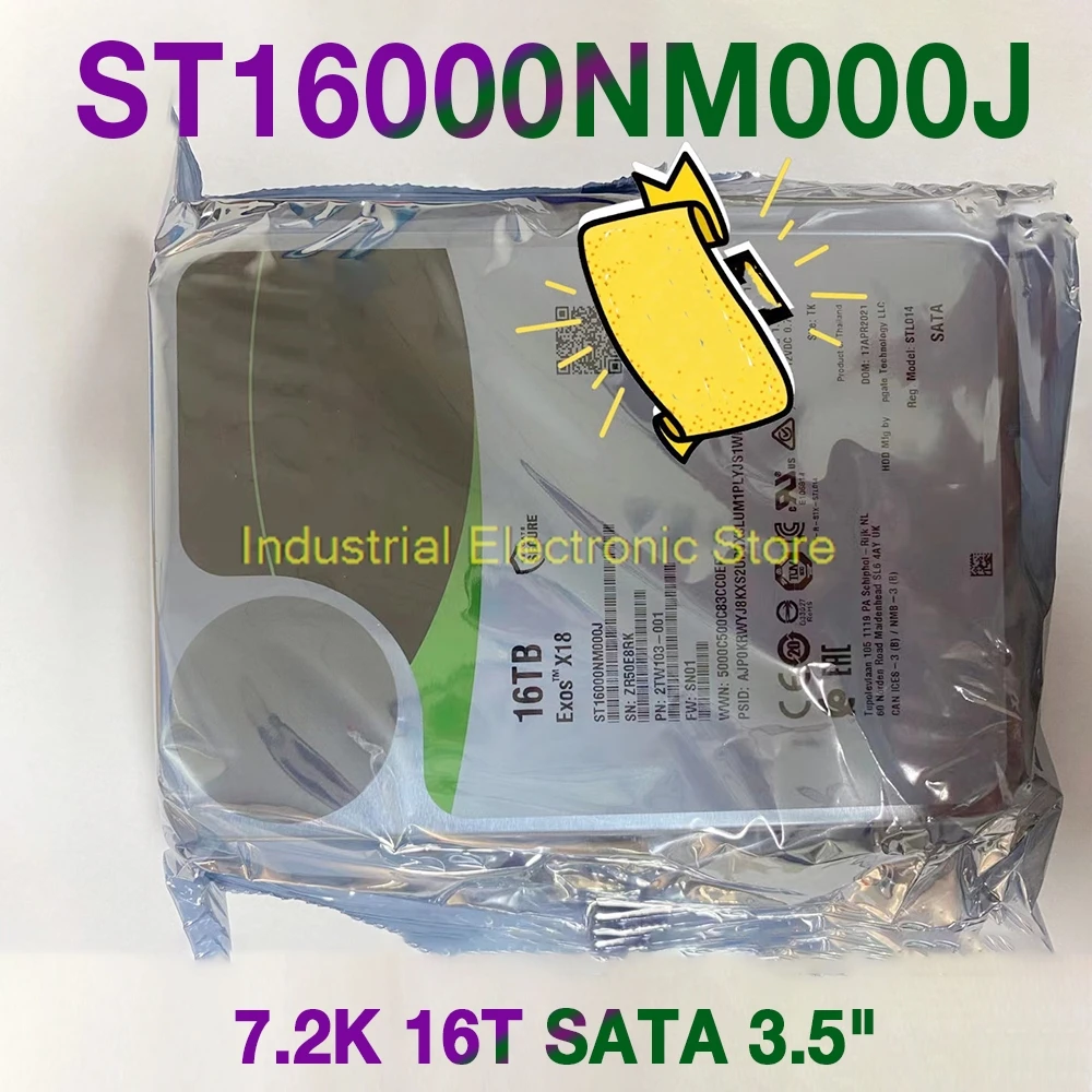 

Новый корпоративный жесткий диск ST16000NM000J 7,2 K 16T SATA 3,5 ", диск для хранения