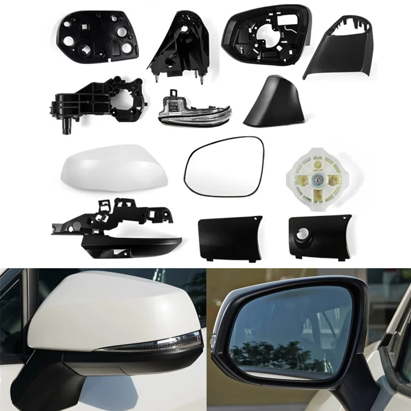 Exterior Mirror Frame Light Heated Lens Side Rearview Mirror Cover