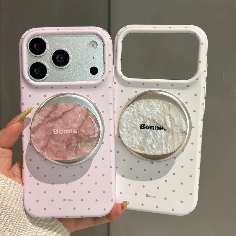 Fashion Stone Texture Magnetic Phone Case with Magsafe - Hard TPU Back Cover
