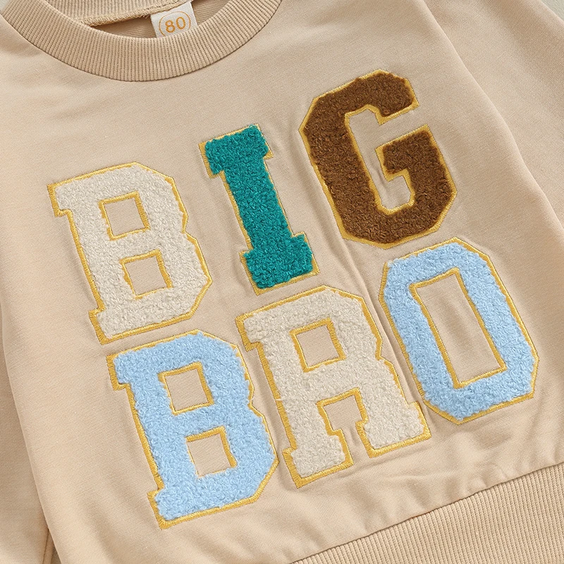 6M-4Y Toddler Baby Boy Big Brother Sweatshirt Crewneck Shirt Fall Winter Clothes 3
