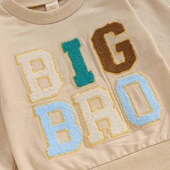 6M-4Y Toddler Baby Boy Big Brother Sweatshirt Crewneck Shirt Fall Winter Clothes 3