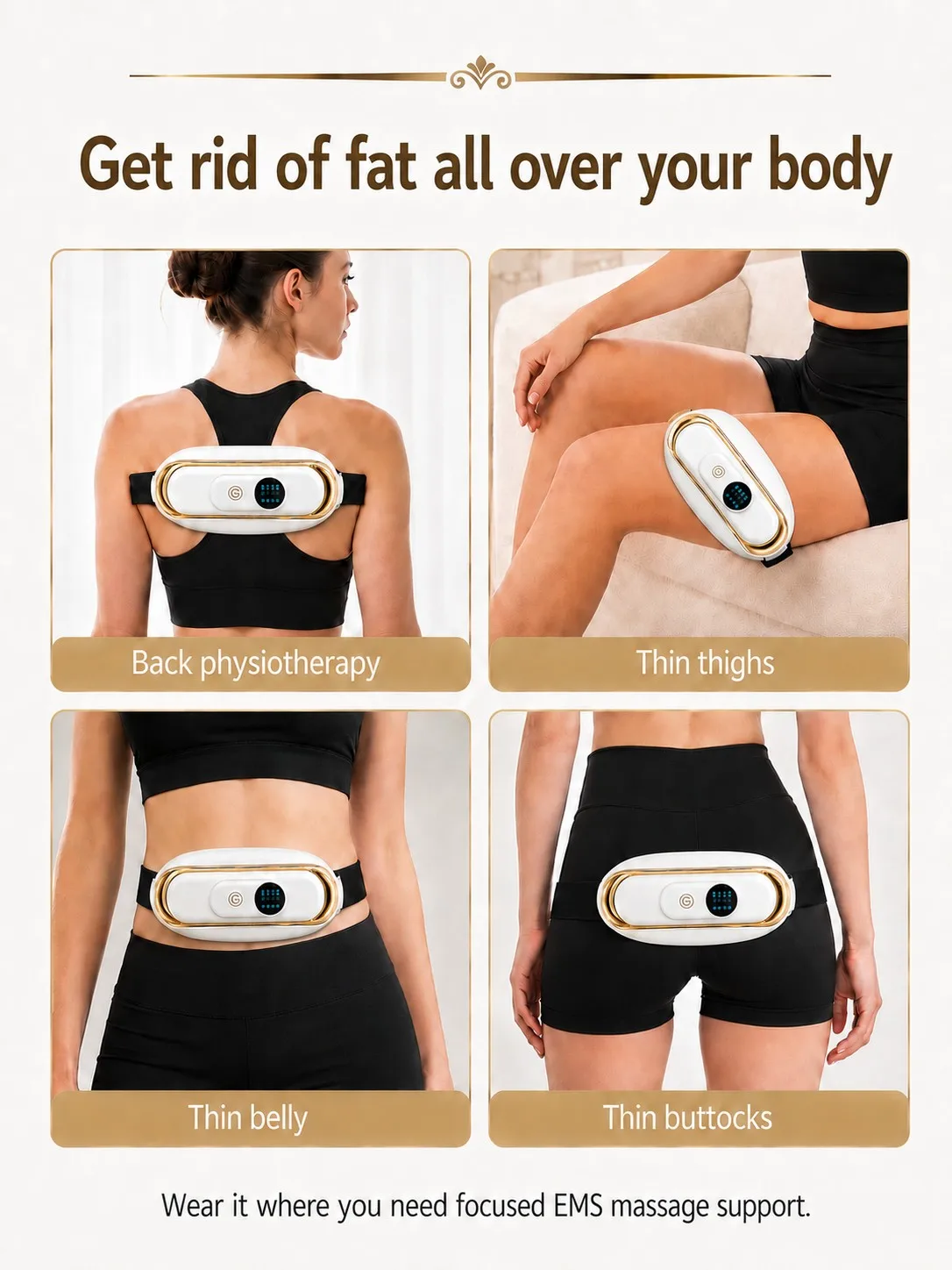Slimming Machine for Women, Electric Abdominal Fat Burner, Anti-Cellulite Massage Belt, Body Shaping & Belly Fat Removal - immagine 6