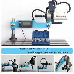 Free Shipping Electric Tapping Machine CE M3-M16 Flex Arm Universal Servo Motor Electric Tapper Taps Thread With DIN ISO Chucks