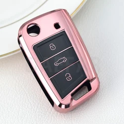 Premium TPU Car Key Case Cover (Pink)