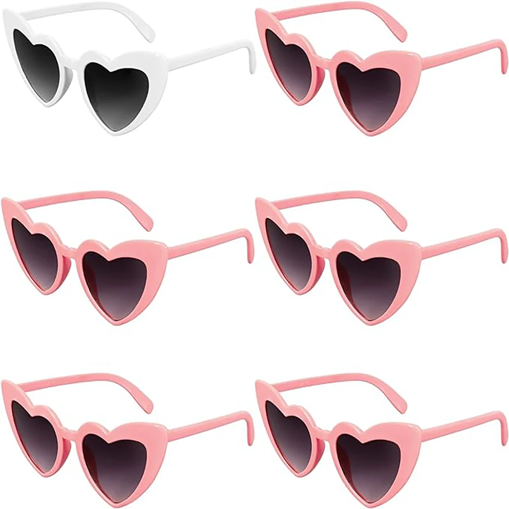 Bouiexye Lot De 10 Lunettes De Soleil Vintage En Forme De Cœur