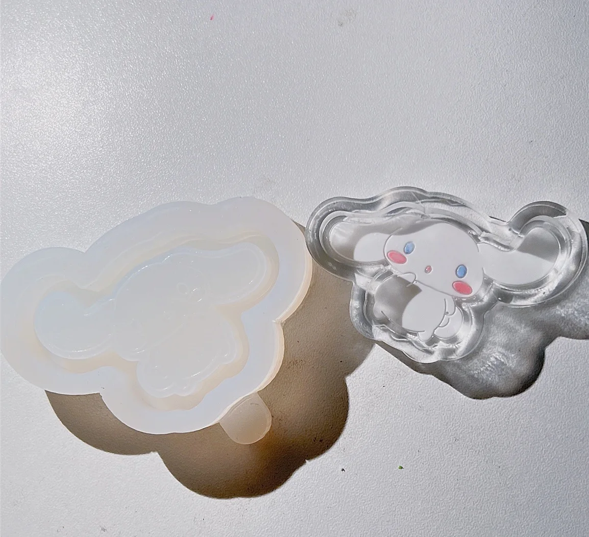 wsy-335 cartoon dog quicksand mold resin shaker mold silicone handmade replication mould