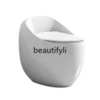 Egg-shaped toilet one-piece super swirl color toilet 1
