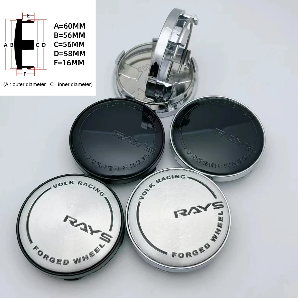 4 stücke 60 MM 56 MM Auto Rad Mitte Kappen Mit Strahlen Logo Emblem Abzeichen Radnabe Radkappen Auto felge Mitte Staub Abdeckung Auto Zubehör