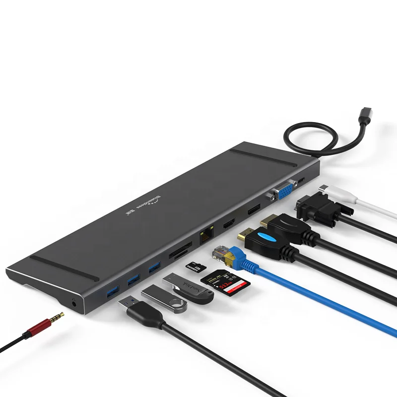 

Лучший Тип c HUB Компьютерные аксессуары несколько USB C Дисплей Hdmi-совместимый адаптер vga док-станция RJ45 usb-хаб для ноутбука