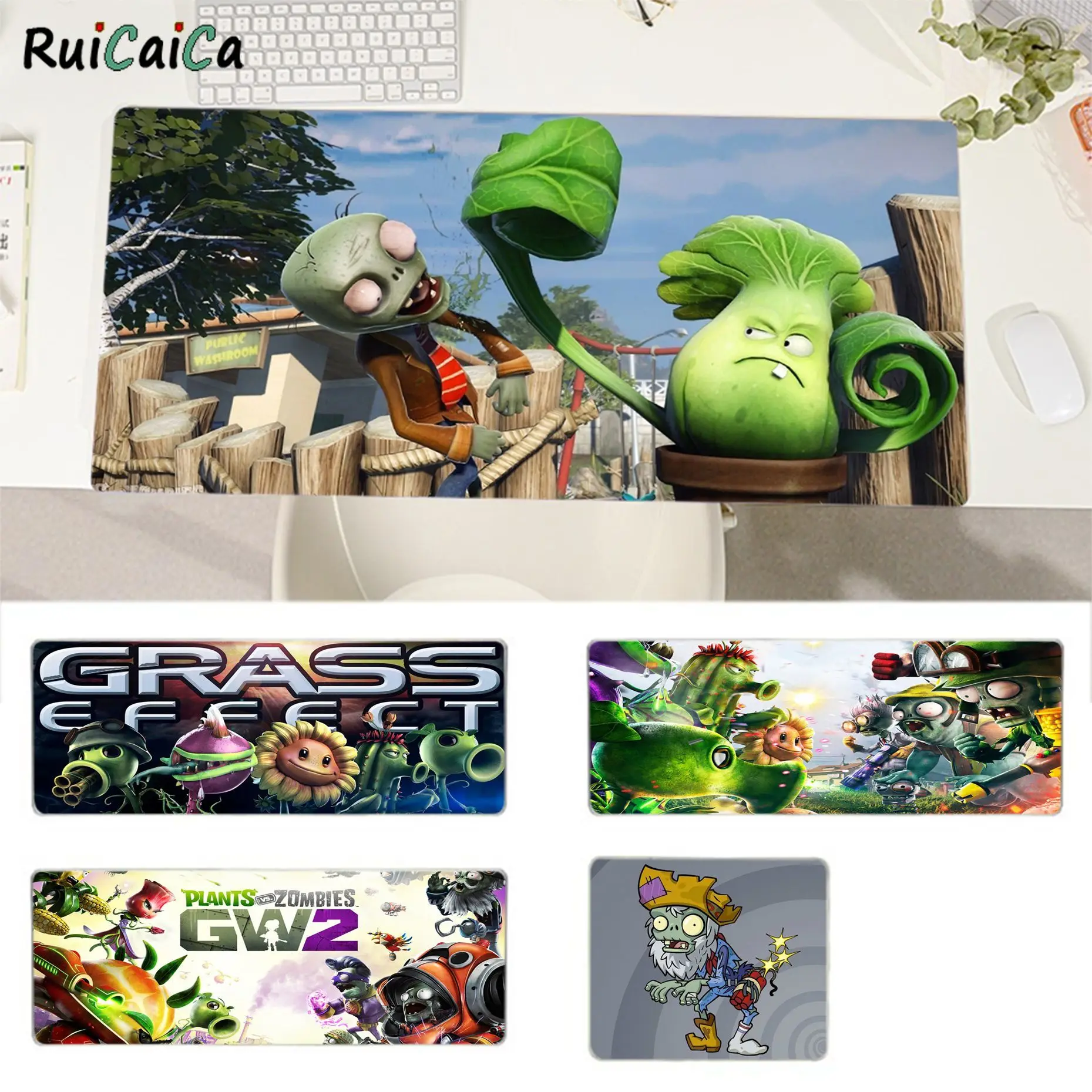 

Quality P-plants vs Z-zombies Mousepad Funny Beautiful Anime Mouse pad Mat Size for Kawaii Desk Teen Girls for Bedroom