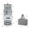 Travel Toiletry Bag with Hook, Portable Makeup Cosmetic Organizer Bag for Full-Sized Shampoo, Toiletries, Makeup Accessories 2