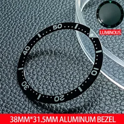 Sleek Luminous Aluminum Bezel Insert - 38mm Replacement Watch Accessory (No.6)