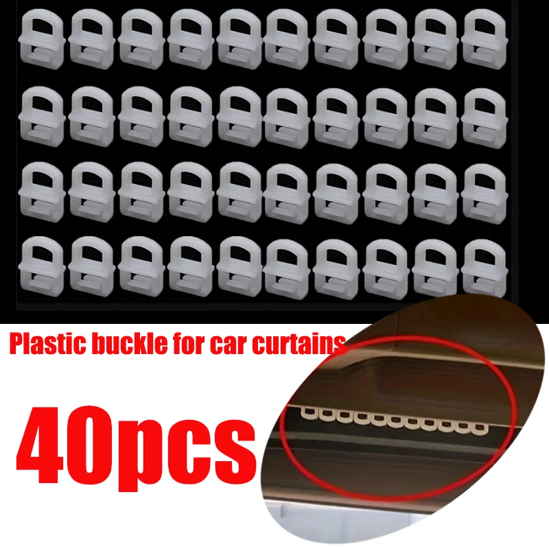 40X Truck Plastic Fasteners Clip Car Curtains Straight Pulley Buckle Rings Rivet Plastic Buckle for Car Curtains Fastener Clip