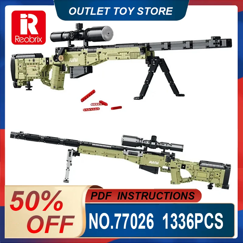 reobrix-77026-submachine-gun-model-military-weapons-series-creative-diy-small-particle-toys-building-blocks-boy-gift-1336pcs
