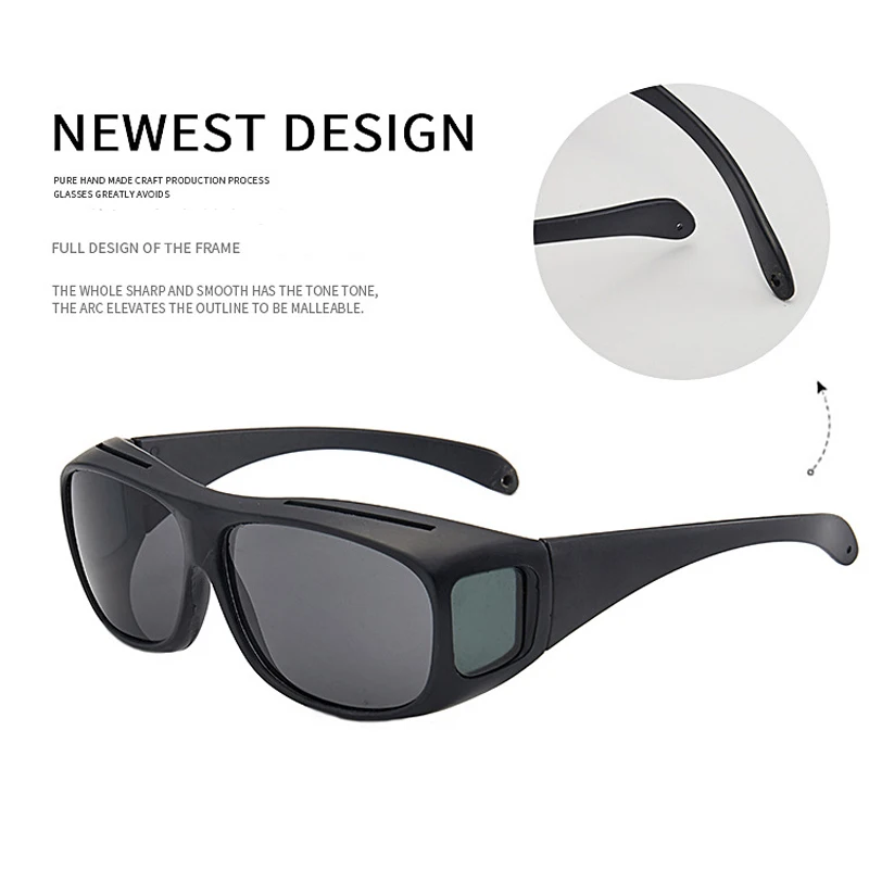 Car Night Vision Sunglasses for Driving Goggles Unisex Driver HD Night Day Driving Wrap Around Anti Glare Sunglasses