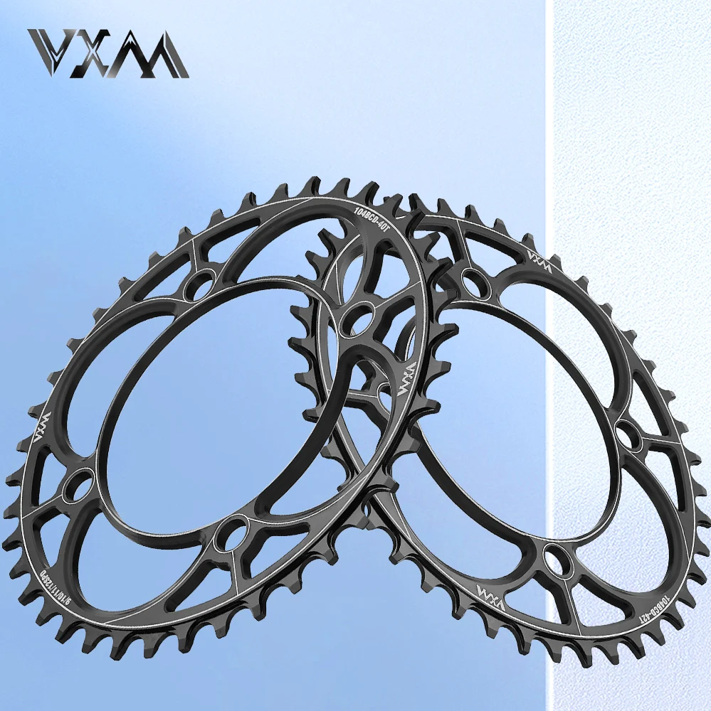 104BCD 좁은 와이드 라운드 체인링 40T 42T 44T 46T 48T 50T 52T 산악 자전거 체인휠 MTB 크랭크셋