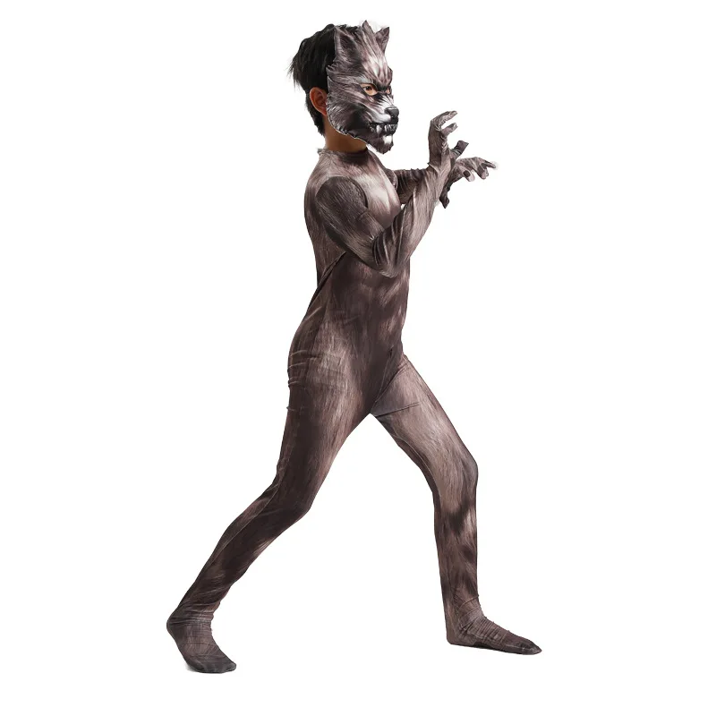 Werewolf Themed Cosplay Suit with 3D Mask and Bodysuit