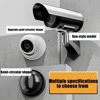 Telecamera di sicurezza a cupola finta con monitor analogico, per esterni, con obiettivo varifocale, custodia in metallo resistente alle intemperie, monitoraggio giorno e notte