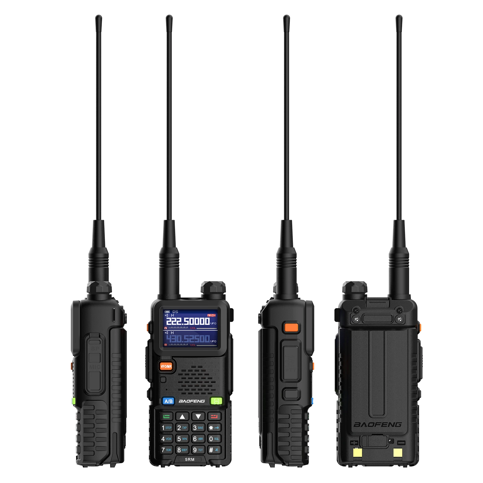 Baofeng 5RM 8W multi band handheld walkie talkie AM aviation band 2500mAh 999CH Type-C direct charging 5RH two way radio
