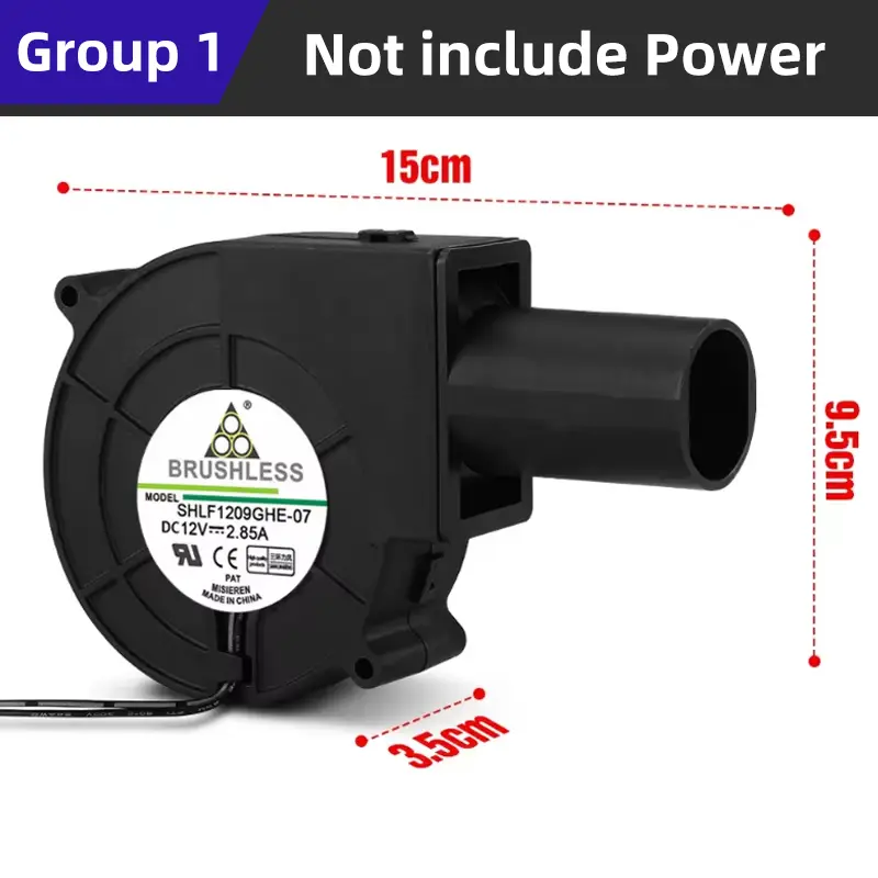 Adjustable Speed Large Air Volume Blower 220V To 12V Waste Oil Stove Firewood Stove Turbo Fan High Air Volume Turbo Blower Fan - Image 7