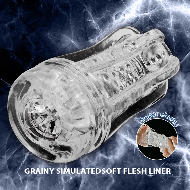 Reusable Male Masturbation Cup Soft Transparent Vagina Adult Endurance Exercise Vacuum Pocket Cup for Men male masturbator male masturbator cup male masturbation aid