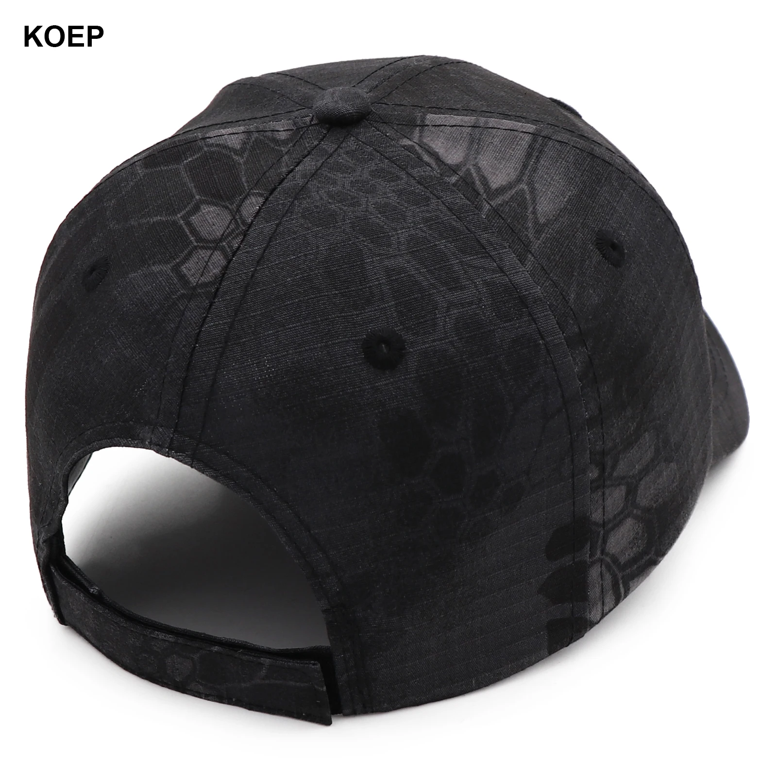 Baseball Caps Baseball Cap Outdoor Fishing Jungle Black Python Camouflage Cotton Dad Snapback Biomimetic Camo Hats KOEP KBKP2