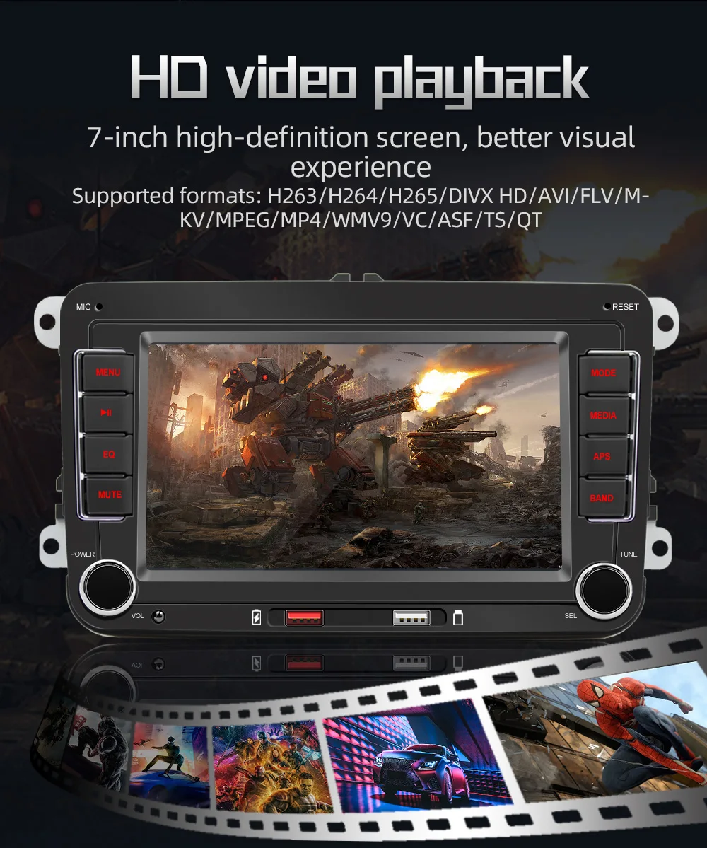 7" 2 Din HD Car Media Video RDS Airplay Car Radio Wireless CarPlay Android Auto Stereo Audio For VW/Seat/Skoda/Passat/Golf/Polo 17 S498e7f03649e41c2a43a01286bf53710i 7" 2 Din HD Car Media Video RDS Airplay Car Radio Wireless CarPlay Android Auto Stereo Audio For VW/Seat/Skoda/Passat/Golf/Polo