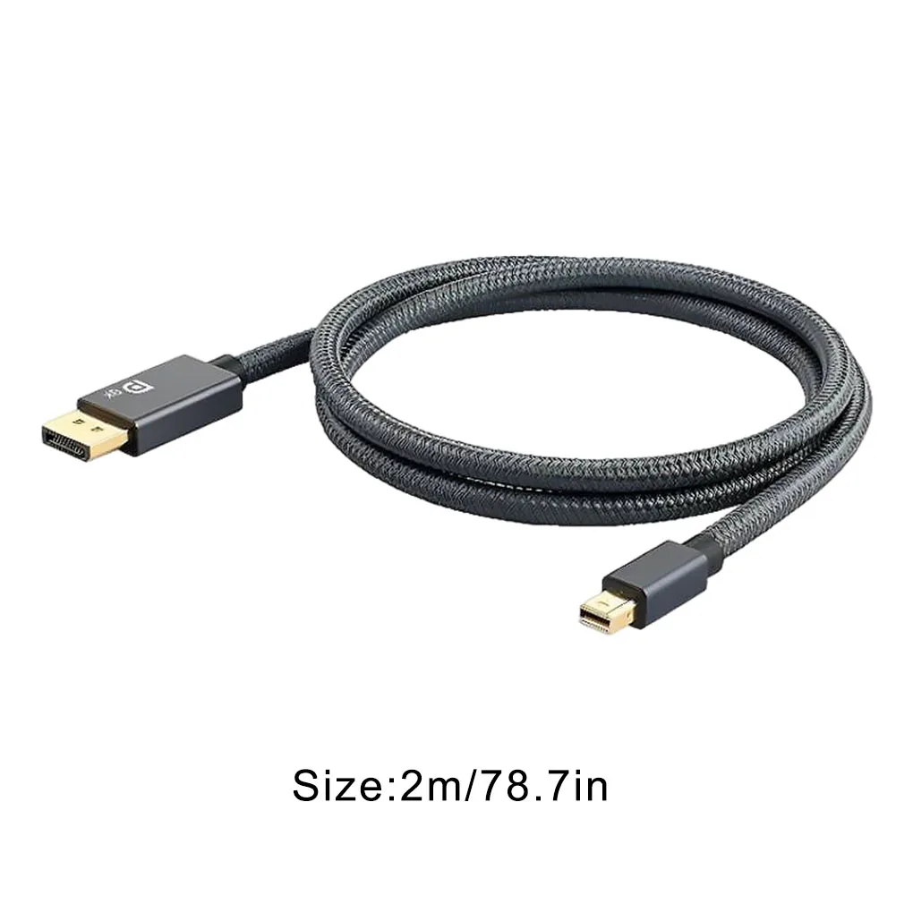 미니 DP-DP 어댑터 케이블, 8K 해상도 디스플레이 포트, 비디오 컨버터, 알루미늄 합금 하우징, 데스크탑 PC 용품