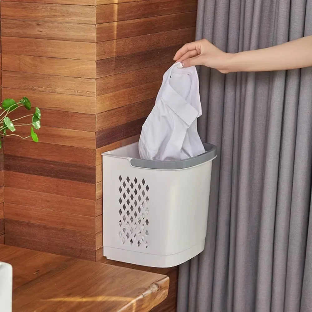 Dirty Clothes Storage Basket with Wheels Thickened Storage Rack Household Bucket Laundry Basket Bathroom Shelves