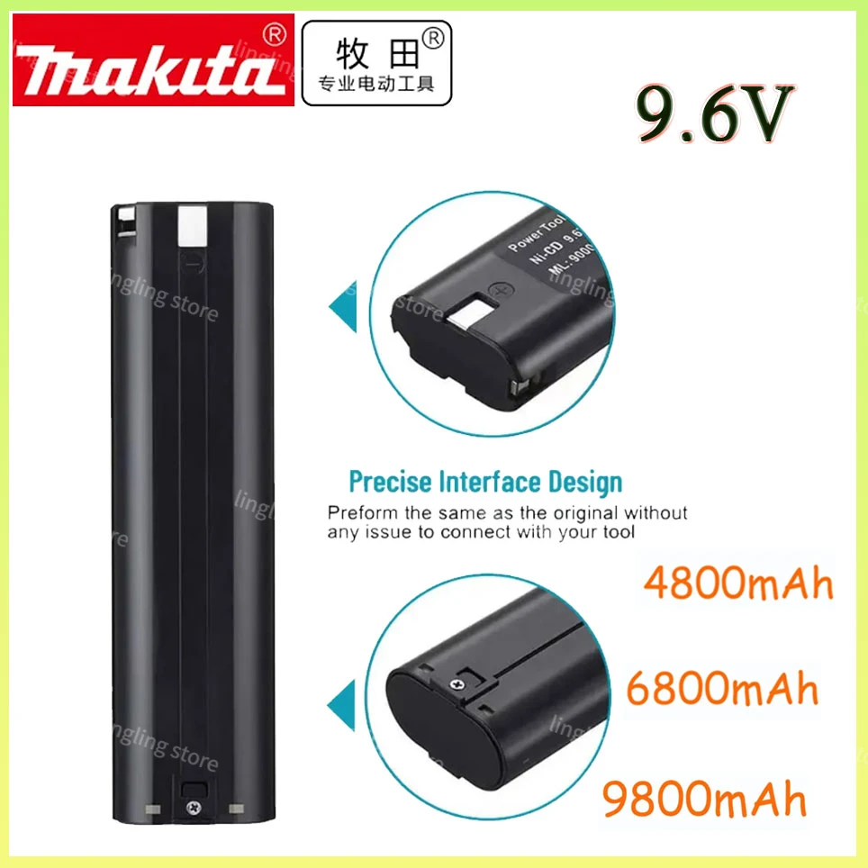

Makita 4.8Ah/6.8AH/9.8AH 9.6V Ni MH Battery Replacement 9000 9000 902 9033 6095D 6096D 6093D 6012HD DA391D 5090D 4390D 5090D