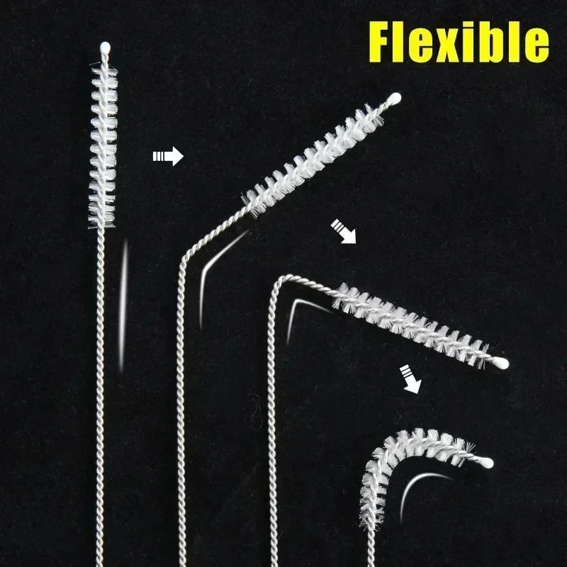 100/1pcs Drinking Straw Cleaning Brush Kit Stainless Steel Long Handle Cleaner Brushes for Baby Cup Bottles Straws Clean Tools 4