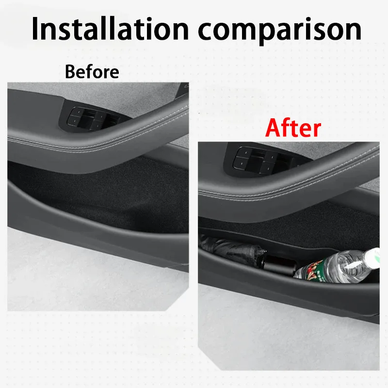 Door Side Storage Box For Tesla Model Y Juniper Model 3 Highland Full&Half Cover