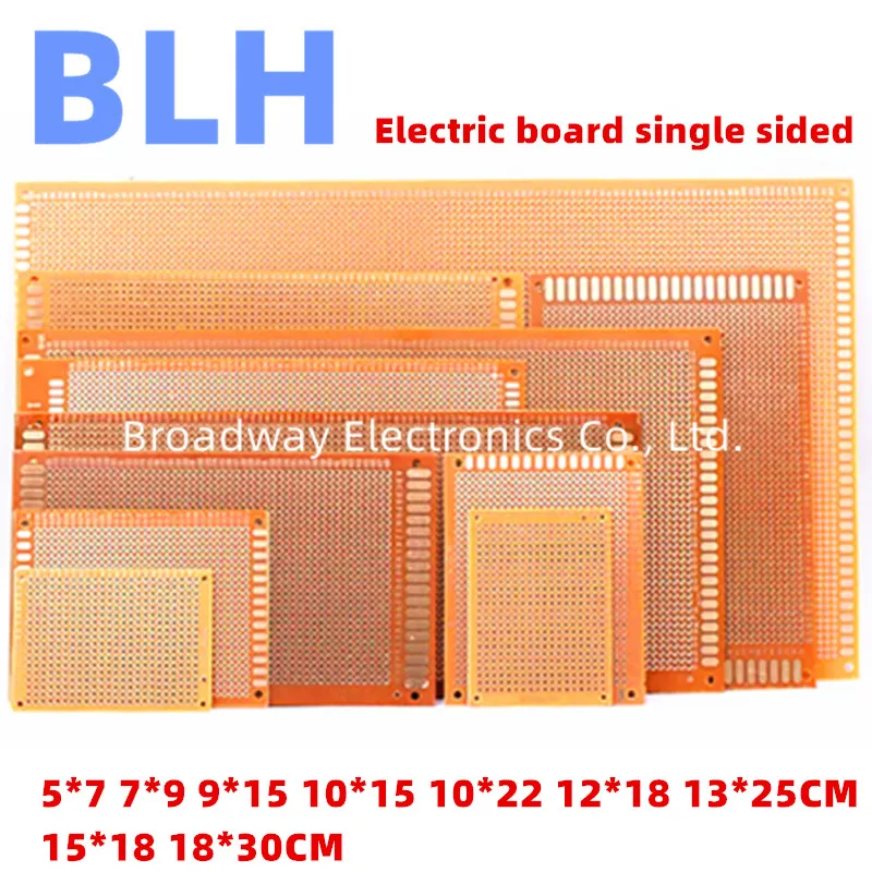 1-5PCS PCB Electric board single sided universal board circuit 5*7 7*9 9*15 10*15 10*22 12*18 13*25 15*18 18*30 CM pcb board pcb board assembly printed circuit board