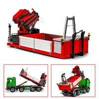 LESU RC Metal Cargo Box Hydraulic Crane 7CH Valve for 1/14 RC Roll Off Dumper Truck DIY Tipper Remote Control Vehicle Car Model 1