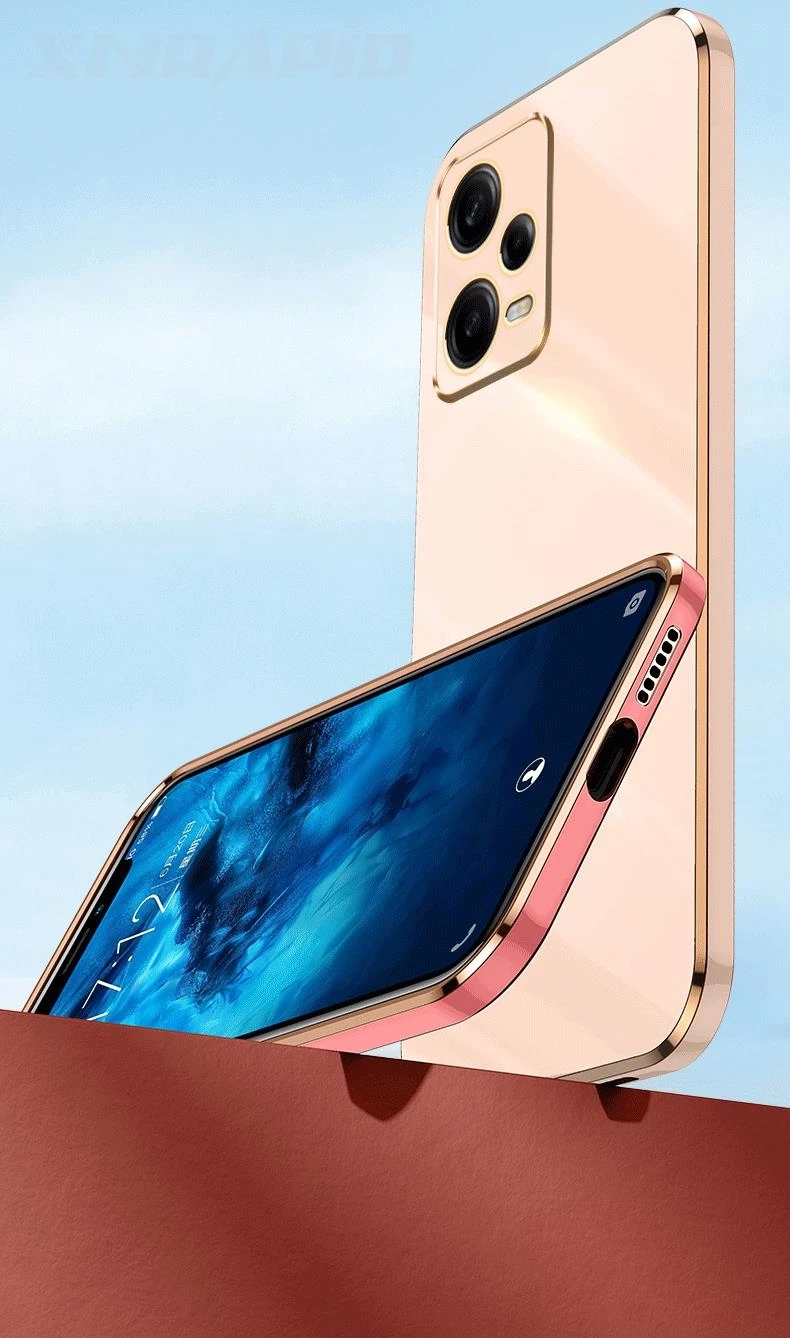 6D Straight Edge Plating Soft TPU Phone Case