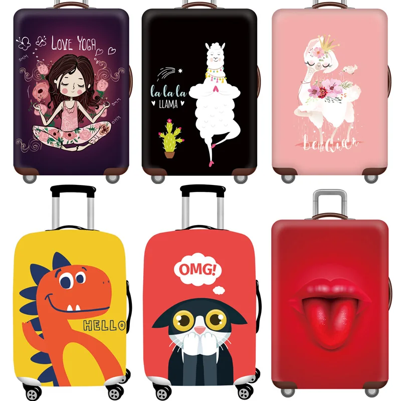 Cartoon Luggage Case Cover,Travel Accessories For 18-32 Inch Suitcases,Baggage Trunk Elastic Protective Cover,Trolley Dust Cover